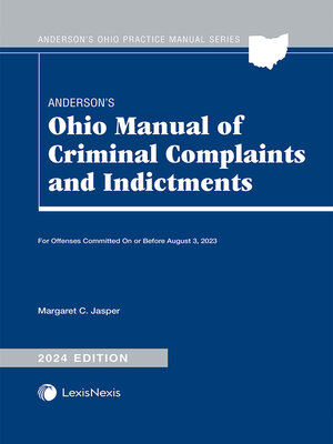 cover image of Anderson's Ohio Manual of Criminal Complaints and Indictments